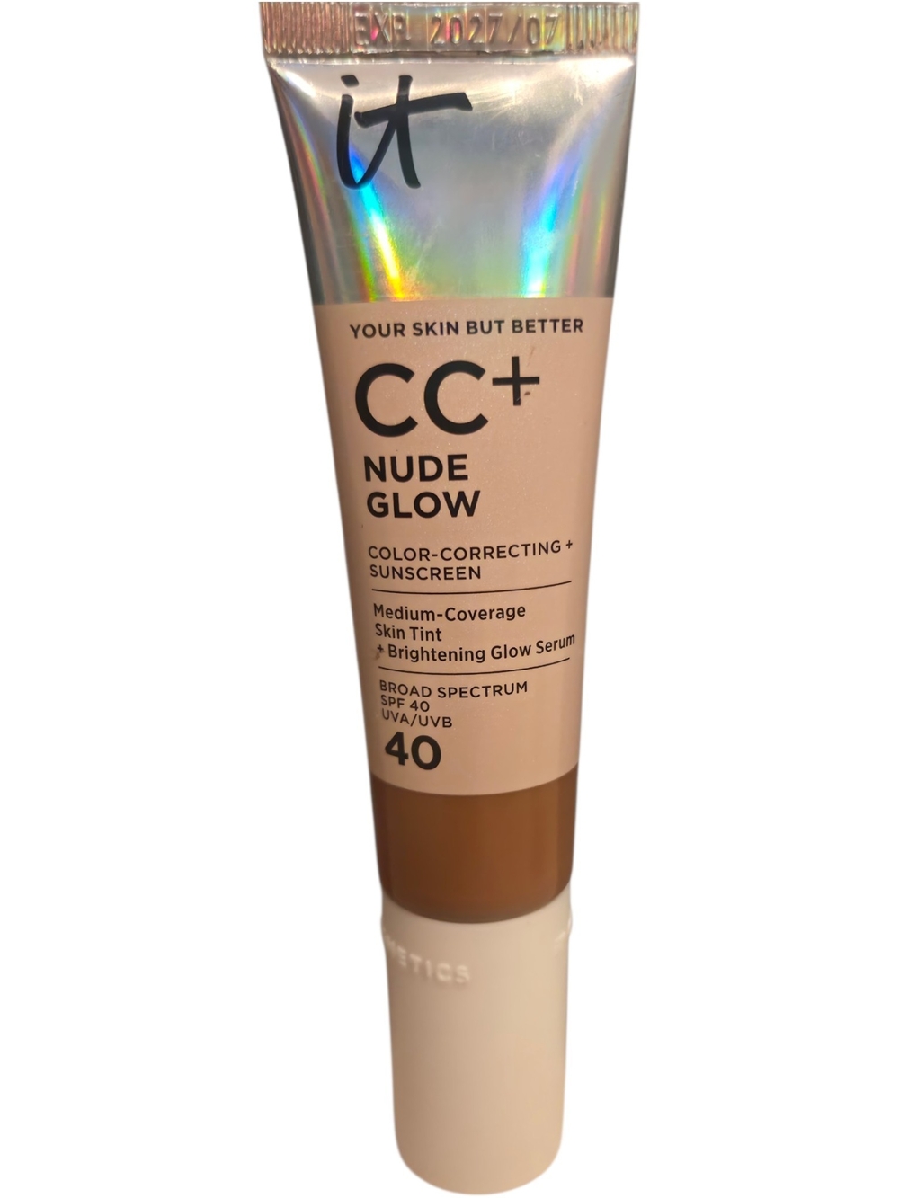 it cosmetics CC+ Nude Glow Skin Tint SPF 40 Shade:  Rich Cool NEW